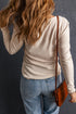 Lace Crochet V Neck Long Sleeve Top